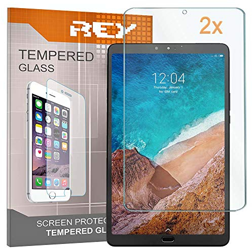 REY Pack 2X Pellicola salvaschermo per XIAOMI Mi Pad 4, Pellicole salvaschermo Vetro Temperato 9H+, di qualità Premium Tablet