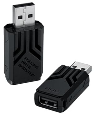 ASUS ROG Polling Rate Booster Black (für ROG Gaming Maus und Tastatur, kabellose und kabelgebundene Pollingraten von bis zu 8000 Hz, ROG SpeedNova, verbesserte Synchronisation mit Monitoren, schwarz)