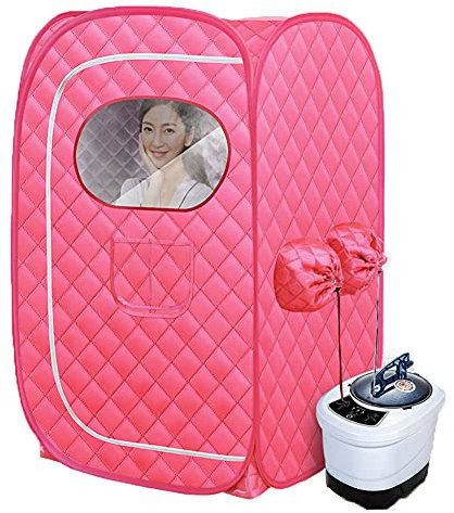 EEUK Sauna vapeur à la maison, 1000 W Portable 2 L SPA Sauna à vapeur Machine avec télécommande, Tente de sauna à domicile Perdre du poids Chauffage Détoxification