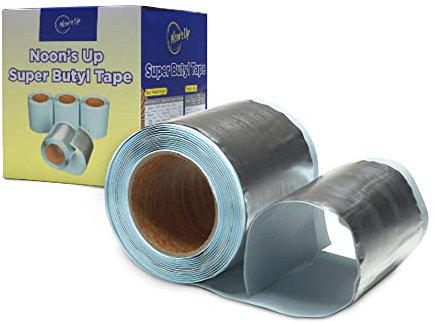 NOON'S UP Super Butyl Tape 16 Feet (Length) / 4 Inch (Width) / 1mm (Thickness) - Butyl sealant Tape, RV, Leak Proof for RV Repair, Pipe, Concrete, Steel Surface (Pack of 1)
