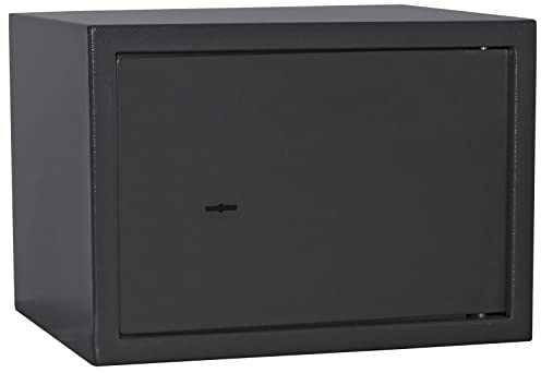 Rottner Möbeltresor Jupiter 3 Doppelbartschloss anthrazith BxHxT 35x25x28 cm herausnehmbarer Fachboden Filzeinlage inkl. Befestigungsmaterial