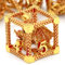 HNCCESG DND Würfel Set, Metallwürfel Set 7-teilig, D&D Würfel, Dungeons and Dragons würfel Polyedrische Würfel Set,Rollenspiel for Starterwürfel für RPG, MTG(Karmesinrot mit goldenen)