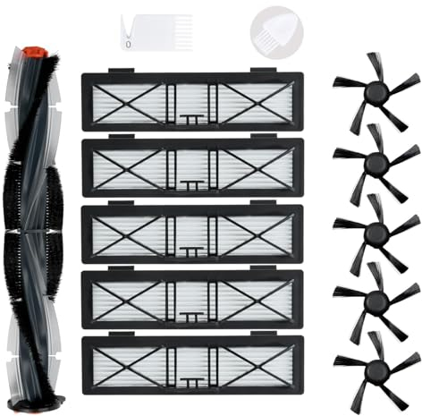 LOVECO Ersatzteile Kompatibel für Neato Botvac D Serie D75 D80 D85 Connected Serie D3 D4 D5 D6 D7 D8 D9 Staubsauger, 1 Kombibürste, 5 Filter, 5 Seitenbürsten, 1 Reinigungswerkzeug