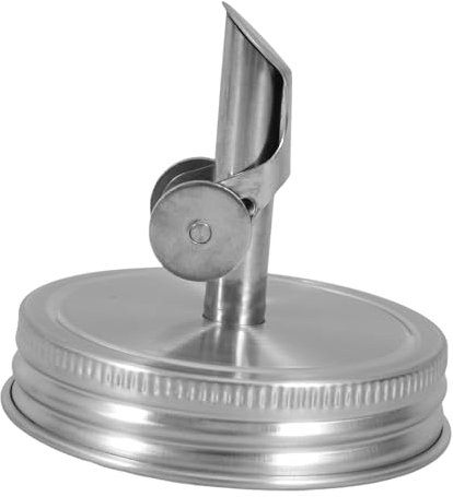 TOPPERFUN Beccuccio Dosatore Inossidabile per Bottiglie per Olio Condimenti e Salse Compatibile con Bottiglie da Facile Versamento e Chiusura Automatica