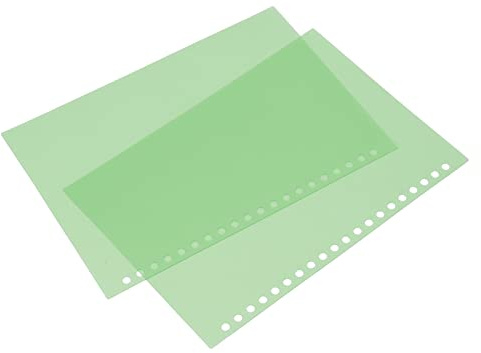 Pssopp Cubierta de Encuadernación, Protector de Lámina de Plástico PP con 20 Orificios, Cubierta de Presentación Translúcida A5 para Informes y Notas (GREEN)