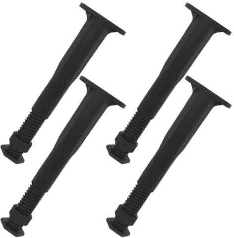 MAGICLULU Patas Ajustables para Cama 4 Piezas, Soporte Central en T de 19.5-37.5 Cm, Material PP Resistente, Elevador para Marco de Cama, Vigas de Soporte Estables para Muebles y Somieres