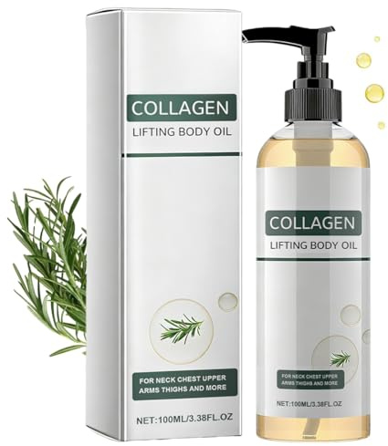 Olio Corpo Rassodante - Body Oil Illuminante con Collagene per Pelle Secca, Trattamento di Lusso Quotidiano