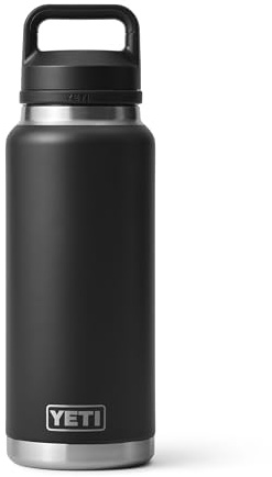 YETI Rambler 36 oz Bottle, Vacuum Insulated, Stainless Steel with Chug Cap, Black