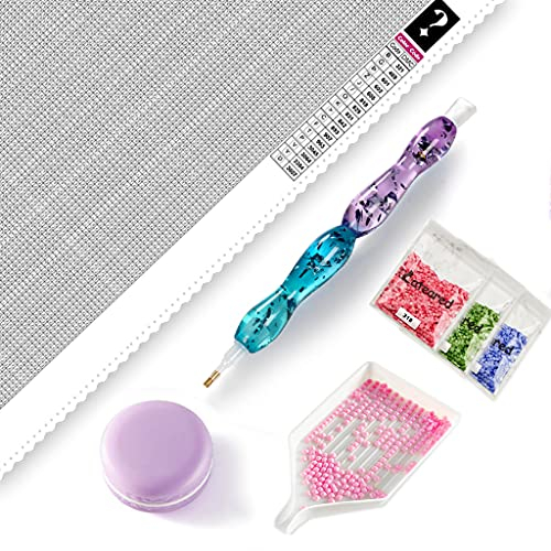 CATEARED Mystery Diamond Painting für Erwachsene, Diamond Painting Set mit Eckige Steine, Vollständiger Bohrer Diamant Painting Bilder, Crystal Strass Stickerei mit Werkzeuge, Zufällige Größe