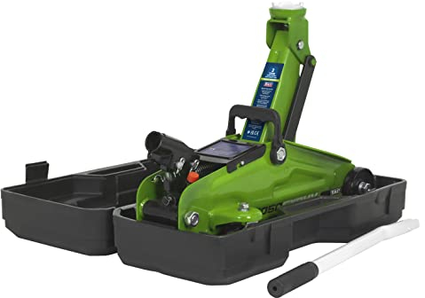 Trolley Jack 2 Tonne Hi-Vis Short Chassis with Storage Case
