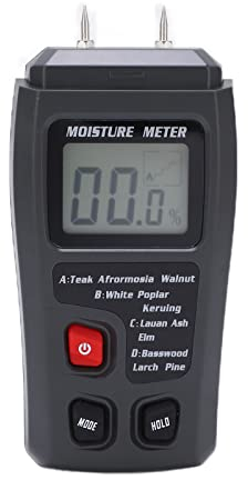 Medidor de Humedad de Madera, Detector de Fugas de Agua Tipo Pin con Pantalla LCD Retroiluminada, Sensor de Humedad Digital Portátil de Mano para Madera, Leña, Ladrillo, Paneles de Yeso, Papel, Piso