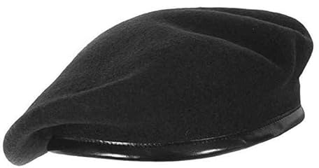 SILAK Berretti militari britannici, autentici cappelli di lana stile esercito americano, per uomo e donna, nero, Taglia unica