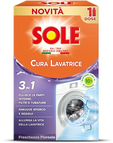 Sole Cura Lavatrice Freschezza Floreale, Confezione da 1 Cura Lavatrice da 250 ml