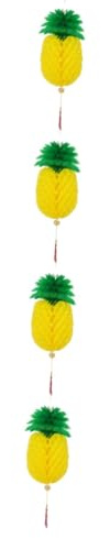 BESPORTBLE 4 Pièces Lanterne Ananas Ornement De Fruits Lanterne à Fruits Ananas En Papier De Soie Fleurs De Pompons Boules Alvéolées à L'ananas Lanterne De Plafond Lanternes Plastique Yellow