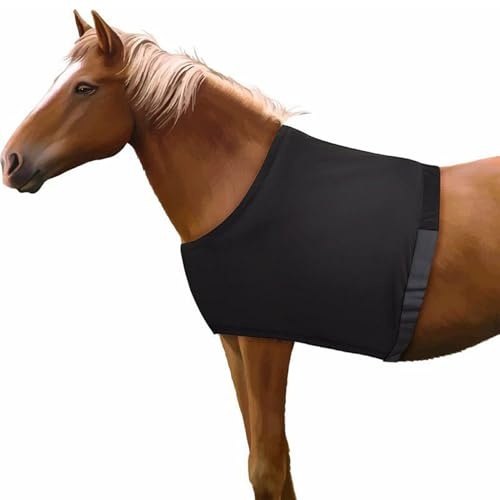 kesurpae Protector de corazón de Caballo de Elasticidad, Chaleco Protector de Pecho de Caballo de poliéster Aislado y Transpirable, Chaleco elástico de Caballo