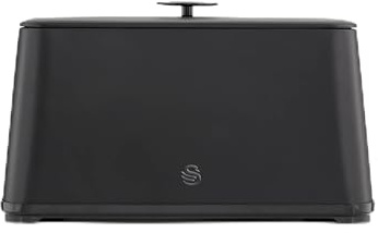 Swan Stealth Bread Bin, 16L Capacity, Simple Pull Lid, Black