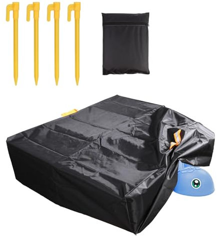 Lyreh Couverture de Bac à Sable Tortue pour Little Tikes, Tissu Oxford 420D Anti-Poussière Coupe-Vent Protection Bac à Sand Extérieur pour Enfants Protège le Sable les Jouets 98x88x30cm