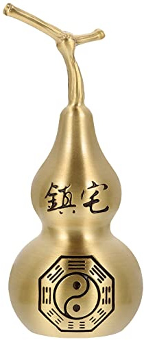 ULTECHNOVO Calabaza Símbolo de Buena Suerte y Protección Diseño Elegante de Cobre Dorada y Acabado Artesanal para Decoración de Hogar y Oficina