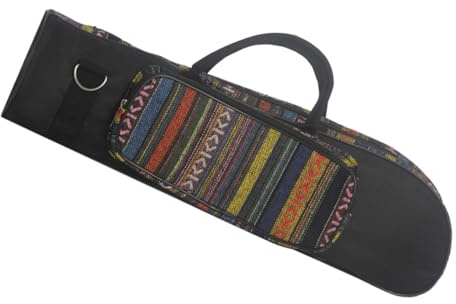 BESPORTBLE Borsa per Tromba Oxford Imbottitura, Design Portatile e Tasca Laterale, Custodia Elegante in Stile Etnico per Trasporto Facile della Tromba
