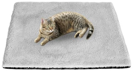 Générique Lit Chauffant pour Chat – Lieu de Repos Chaud pour Animaux de Compagnie, Couverture Douce Lavable avec antidérapant, Coussin Auto-Chauffant pour Chiens, Chiot, Sommeil d'hiver à l'intérieu