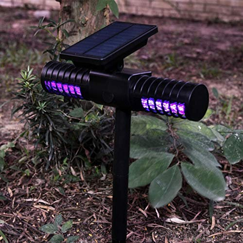 Solar Mosquito Killer Whole Night Lamp Outdoor Villa Yard Garden Waterproof LED Light Lawn Camping Lamp Large Bug Zapper Light