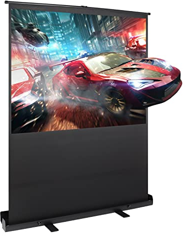 Todeco Schermo di Proiezione 72 Pollici Formato 4:3, portatile Schermo proiettore da pavimento, 146 x 109 cm, perfetto per film al chiuso e all'aperto