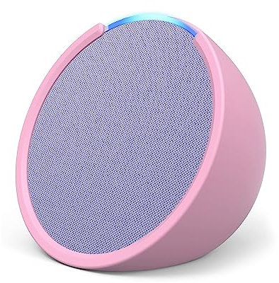 Echo Pop | Full sound compact Wi-Fi and Bluetooth smart speaker with Alexa | Lavender Bloom and a Made For Amazon Sleeve for Echo Pop (2023 release), Lilac