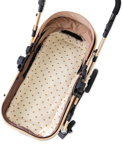 SONARIN Warm Baby Stroller Seat Liner,Soft Thick Pushchair Seat Liner Baby Stroller Cushion Seat Insert Pad Universal for Pushchair Pram Buggy Car Seat High Chair(Heart)