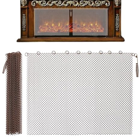 Grille De Cheminée, Protection De Cheminée en Métal avec Motif Volant | Pare-étincelles avec Construction en Maille, Clôture De Sécurité Décorative pour La Maison, Protection Contre Les Étincelles Et