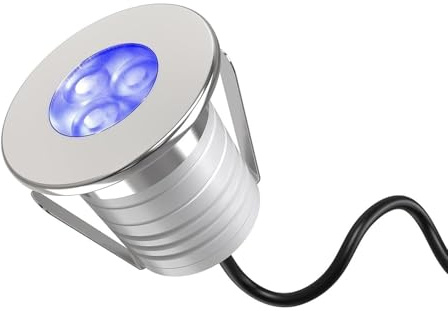 EDXTNKQC Foco Piscina, Luces De Fuentes Subacuáticas, Mini Luz De Paisaje Para Exteriores, Iluminación Subacuática De 12 V-24 V CC, 3 W, IP68, Resistente Al Agua(Natural White(4000k),24V)