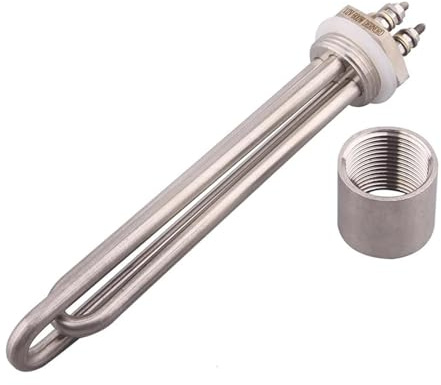 Calentador Eléctrico Tubular De Inmersión DN25, 24 V, 36 V, 48 V, 300 W, 600 W, 900 W, 1500 W, 304 SS, Elemento Calentador De Agua Solar De CC De 1 Pulgada.(B,600w)