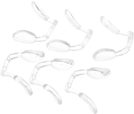 TOGEVAL 6 Pezzi Naselli a Ponte in Silicone Morbido Antiscivolo per Occhiali da Sole da Vista Supporto Ergonomico a U, Cuscinetti di Ricambio per Ponte Nasale, Kit Sostituzione