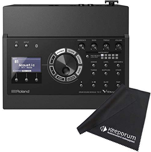 Roland TD-17 E-Drum Sound Modul + keepdrum Mikrofaser-Reinigungstuch Poliertuch