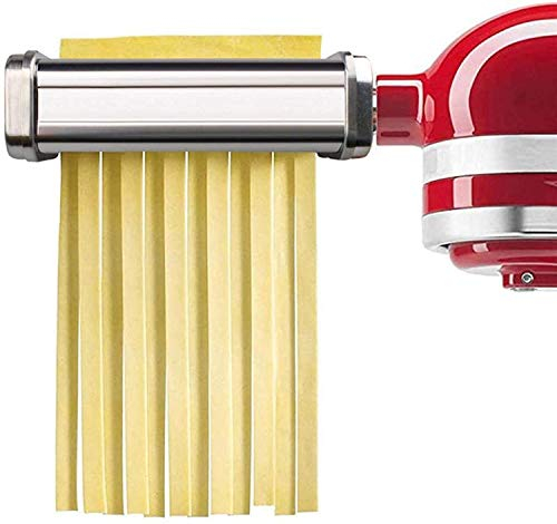 DUWIN Scooter und Teigmesser, Befestigung 3-in-1, Nudeln, für alle Lebensmittel-Roboter von Kitchenaid, Nudel-Zubehör