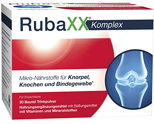 RubaXX® Komplex - Mikro-Nährstoffkomplex mit Kollagen, Glucosamin, Chondroitin und Hyaluronsäure sowie Vitaminen und Mineralstoffen - 30 Beutel - Qualitätsprodukt