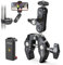 Ulanzi Super Clamp Camera Clamp Mount with Phone Holder and 360° Ballhead Magic Arm Adapter with 1/4 & 3/8 Thread