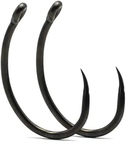 Pack of 20 Premium Quality Curve Shank Barbless Fishing Hooks Teflon Coated Carp Terminal Tackle (Size 4)