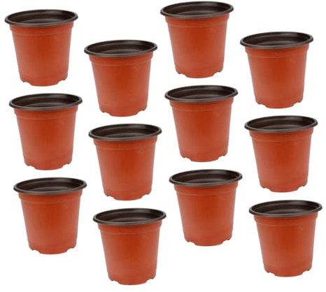 Mikikit Macetas de Plástico para Vivero 4 Pulgadas para Suculentas y Plantas Verdes, 50 Unidades Drenaje, Macetas de Jardinería para Jardín, Balcón y Terraza