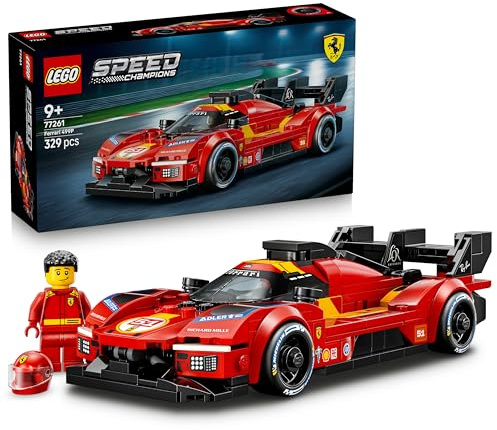 LEGO Speed Champions Ferrari 499P Macchina Giocattolo - Modello STEM di Auto da Corsa con Minifigure da Collezione - Gadget Sportivo Regalo per Bambini da 9 Anni in su e per Fan dei Motorsport - 77261