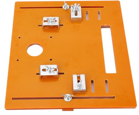 Aumotop Planche Combinée de Plaque de Base Coupe Portative à Coupe Oblique pour le Travail du Bois, Plaque Inférieure D'insertion, Scie Circulaire à Moteur 4 Pouces, Installation Facile