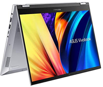 ASUS Vivobook S14 Flip TP3402VA#B086ZSC8K7, Notebook en Aluminium Moniteur 14 WUXGA 16:10 Glossy Touch, Intel Core 13 gen i3-1315U, RAM 8 Go, SSD PCIE, Intel UHD Graphics, Win 11 Home, Argent