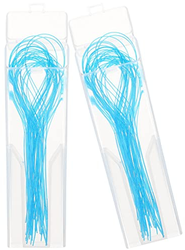 2 Scatole Filo Interdentale Forcella Interdentali Archetti Filo Interdentale con Scatola di Conservazione Infila Per La Pulizia Dei Denti