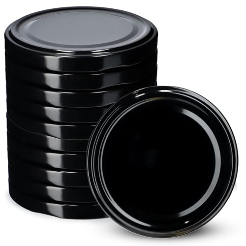 KADAX Set med 10 Twist-Off-lock, Ø100 mm, metallreservlock för 2,5–5 l burkar – lufttät stängning för konservering, pickle och jäsning
