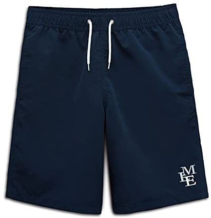 MEILONGER Boys Swimming Shorts Quick Dry Beach Board Trunks Swimwear Bathing Suits Size 6-7,8,10-12,14-16(Navy,14-16)