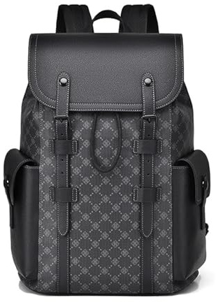 FANDARE Zaino Casual Zaino PC zaino super morbido in pvc Borsa da Cabina per Voli Zaino Lavoro viaggio Ufficio tech Zaini Scuola Università Borse da scuola impermeabile Backpack Nero