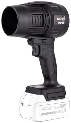 KATSU FIT-BAT Cordless Compact Air Blower Turbo Large Volume Dust Leaf Blower Dryer for Construction, Home Garden Lawn Care, Snow Blowing and Car Clearing