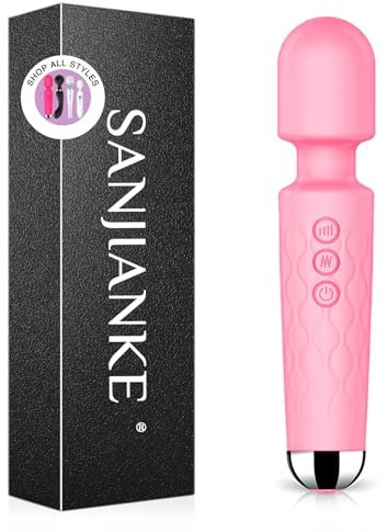 Sex Toys - Vibration für frauen -Sex spielzeug für die frau,Auflegevibrator,mit 8 * 20 Modus Vibrator massagestab,sex spielzeug für die paare,Vibratorensets für frauen klitoris (Rosa)