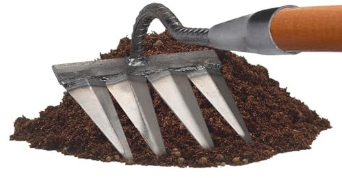 Escarificador Cesped Manual, Rastrillo De Deshierbe De Jardín De Acero Al Carbono, Herramienta De Jardín Resistente, Escarificador Manual De Rastrillo De Césped Para Desmalezar/aflojar El Suelo