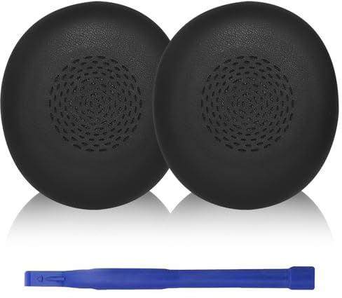 Aiivioll Öronkuddar för Jabra Evolve2 75 PC av proteinläder (svart)