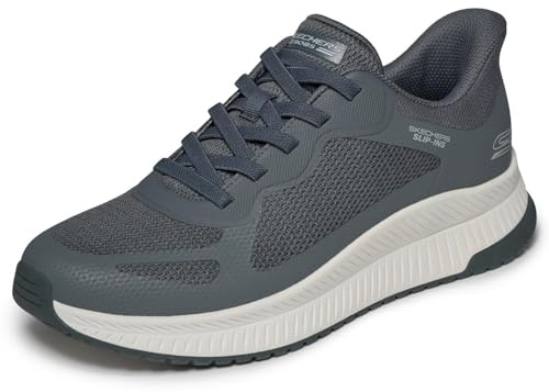 Skechers Bobs Squad 4 - Sneaker da Uomo, in Maglia Antracite, Taglia 40